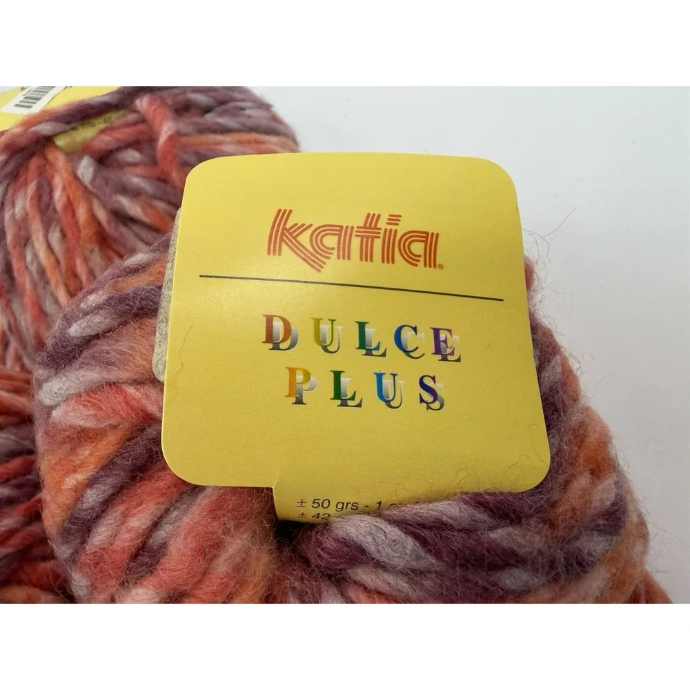 Katia Dulce Plus Yarn Wool Acrylic Blend Variegated Red Purple Pink + Lot Of 3